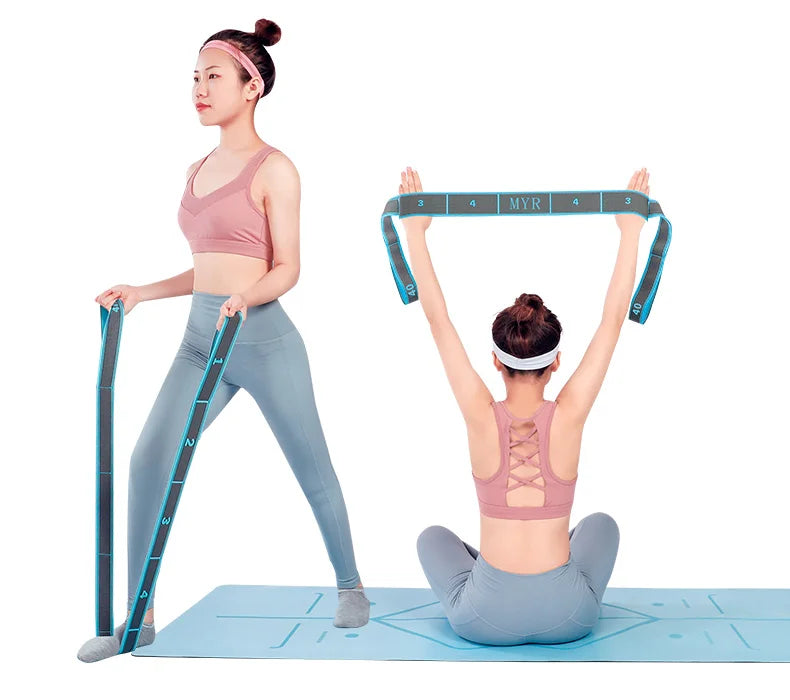 Yoga Stretch Strap with Loops – Flexibility & Ballet Band