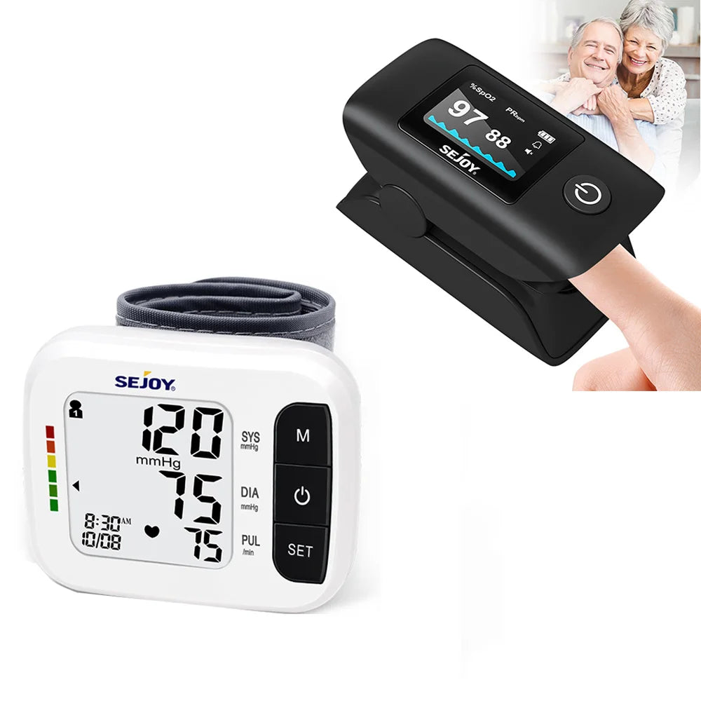 Sejoy Digital Wrist BP Monitor & Finger Pulse Oximeter