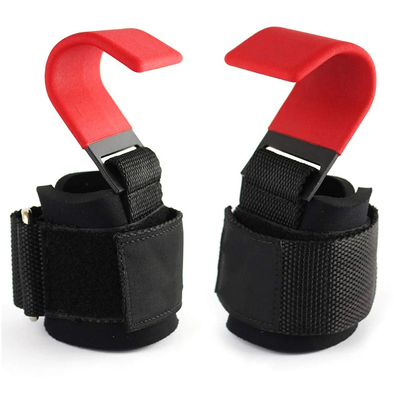 Weight Lifting Hook Grips with Wrist Wraps for Gym Training