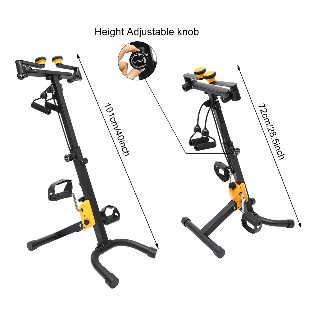 Foldable Pedal Exerciser – Adjustable Senior Rehab Bike
