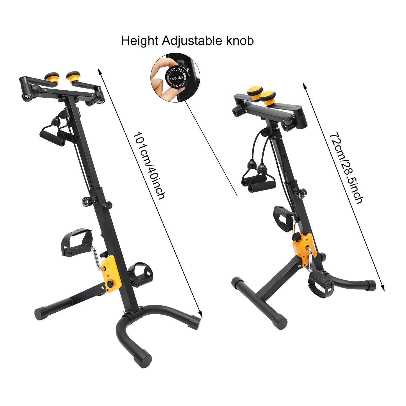 Foldable Pedal Exerciser – Adjustable Senior Rehab Bike