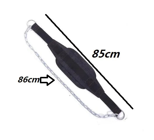 Thick Metal Chain Weight Lifting Dip Belt for Strength Training