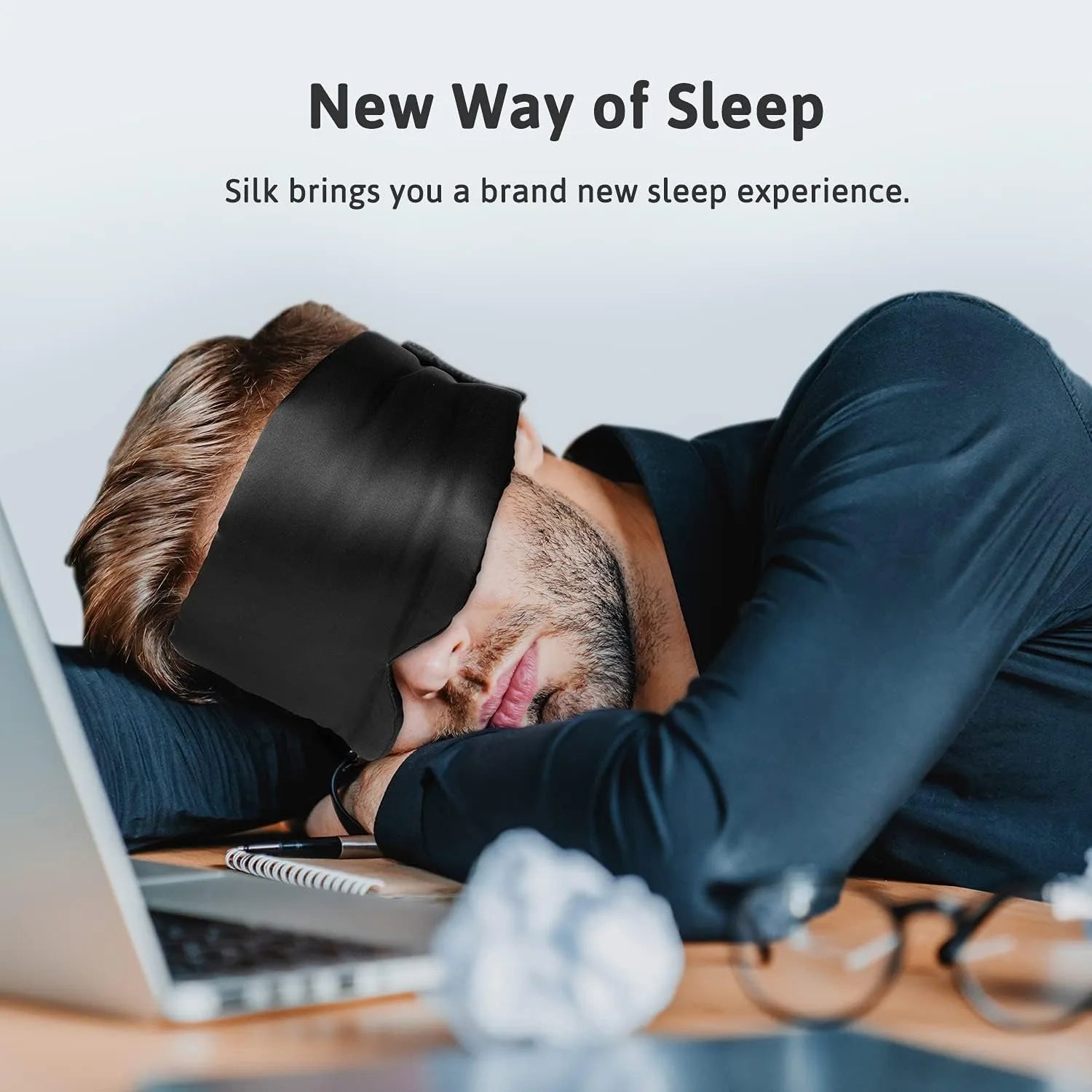 Mulberry Silk Sleep Mask – Adjustable Light-Blocking Eyepatch