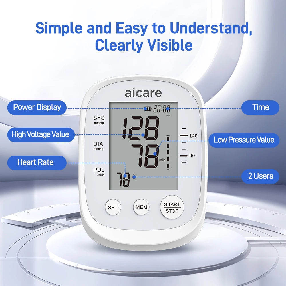 AICARE Automatic Upper Arm Digital Blood Pressure Monitor